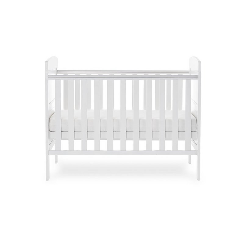 Grace Mini Cot Bed- White- Height Adjustment