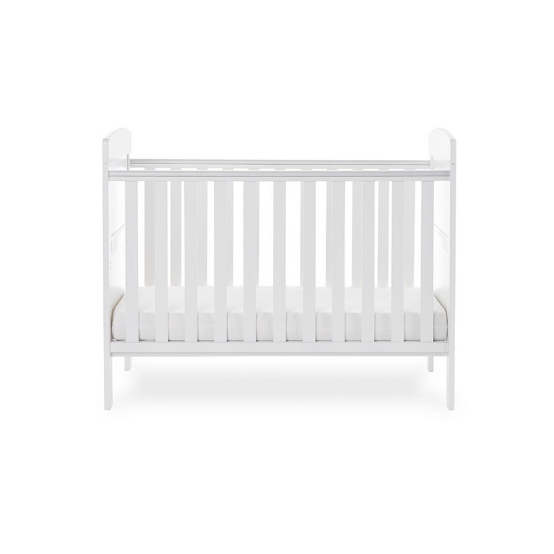 Grace Mini Cot Bed- White- Lowest Setting