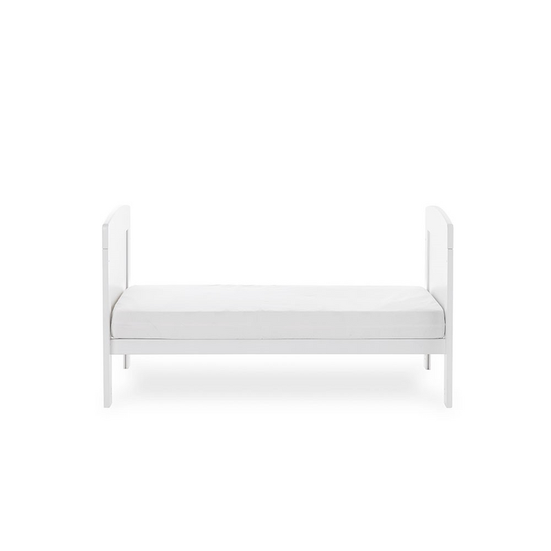 Grace Mini Cot Bed- White- Toddler Bed Side Image