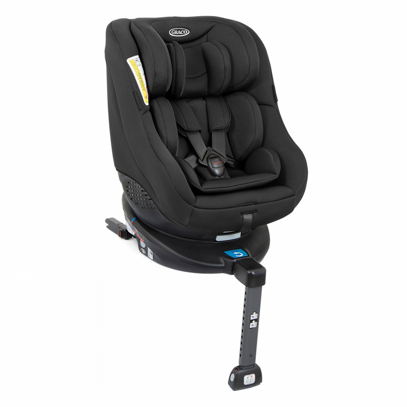 Graco Turn2Me ISOFIX Group 0+1 Spin Car Seat - Black - Angled View