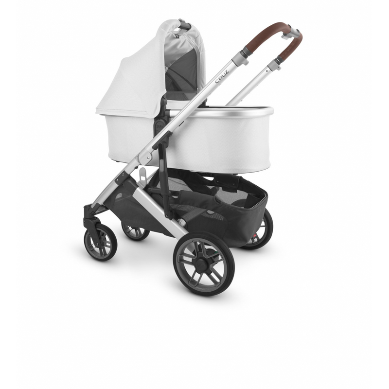 UppaBaby Carry Cot - Bryce - White Marl - Angled View