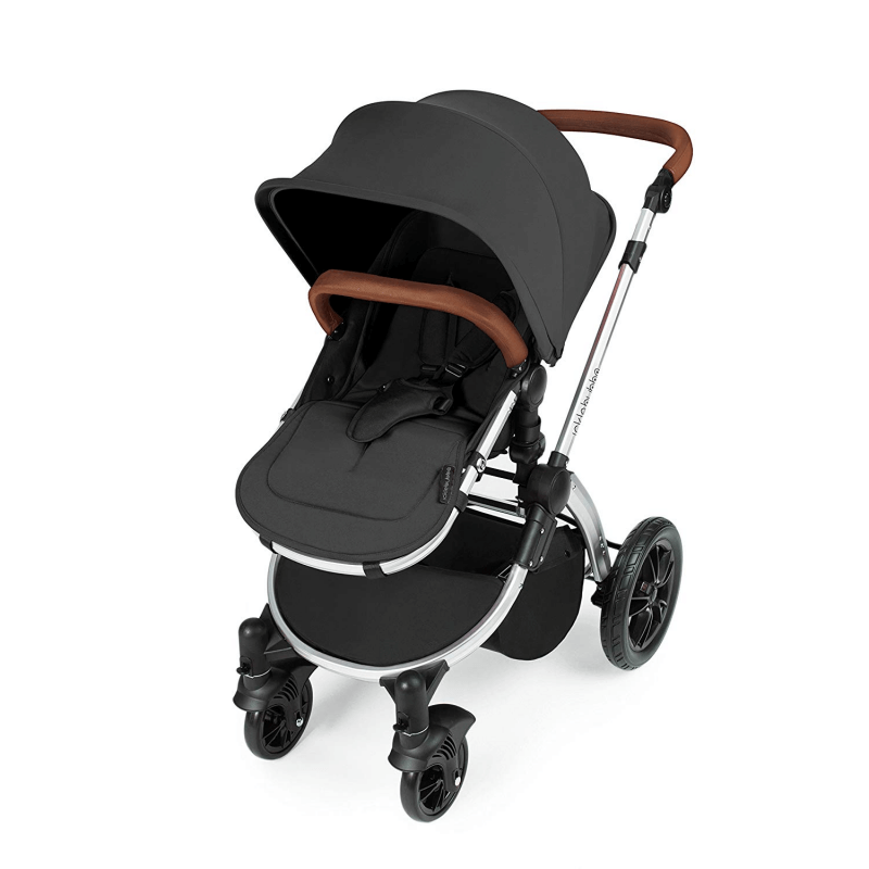 Ickle Bubba Stomp V3 All in One Travel System with ISOFIX Base – Graphite Grey on Silver