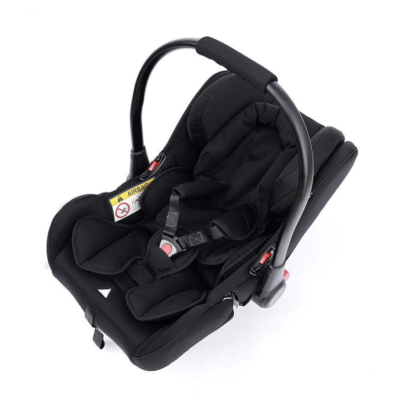 Ickle Bubba Stomp V3 All In 1 Travel System with ISOFIX Base – Silver on Black