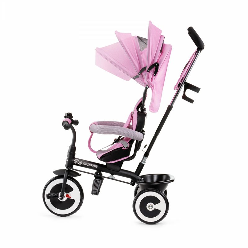 Kinderkraft Ashton Tricycle- Pink- Sun canopy
