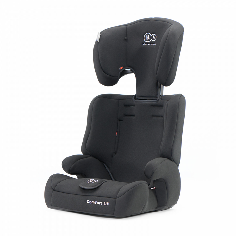 Kinderkraft Comfort up Car Seat- Black- Headrest Adjusted