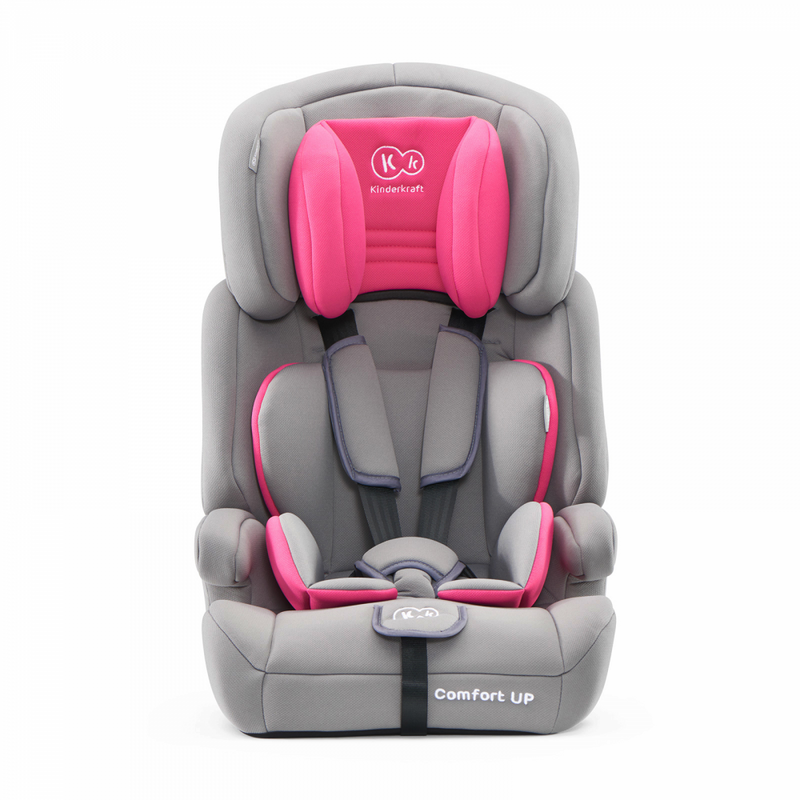 Kinderkraft Comfort up Car Seat- Pink- Front View