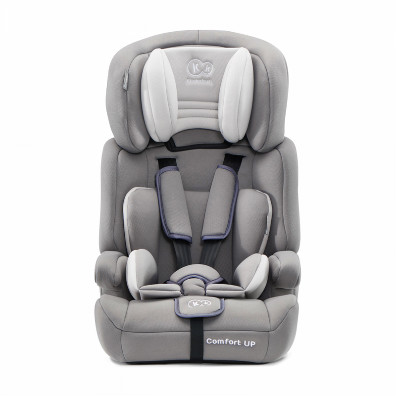 Kinderkraft Comfort up car seat- Grey- Front View