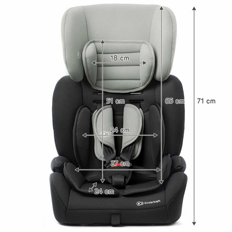 Kinderkraft Concept Car Seat- Pink- Seat Insert Dimenisons