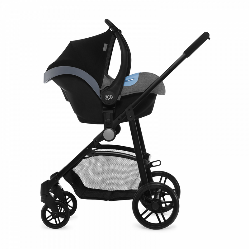 Kinderkraft Juli 3 in 1 Travel System- Grey- Car Seat Stroller