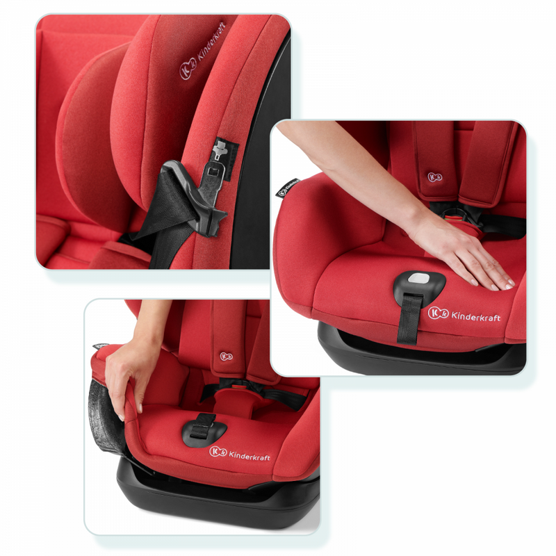 Kinderkraft MyWay Car Seat- Red- Removable seat covers