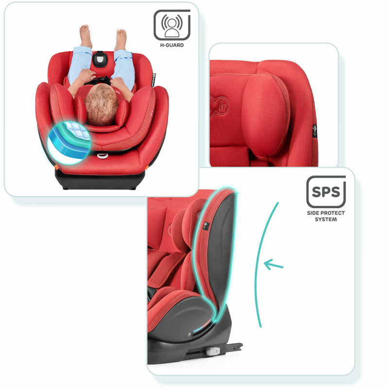 Kinderkraft MyWay Car Seat- Red- Side Protection