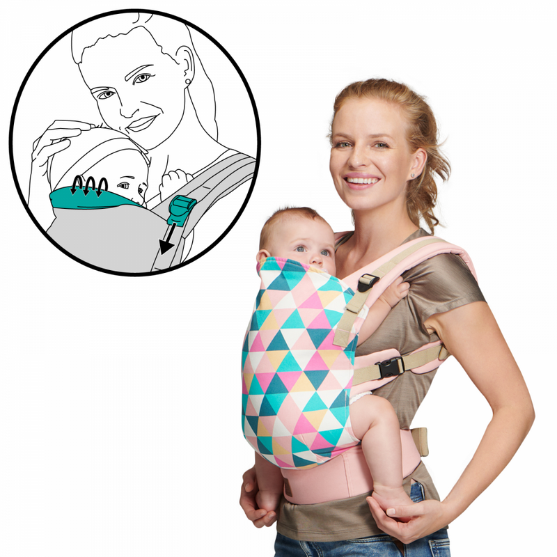 Kinderkraft Nino Babie Carrier- Pink- Head and Neck protection