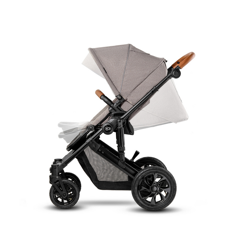 Kinderkraft Prime 2 in 1 Travel system- Beige- Recline, Sun canopy and footrest