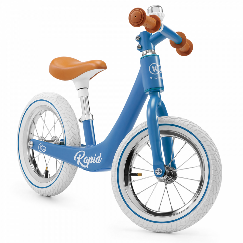 Kinderkraft Rapid Balance Bike- Sapphire Blue- Front View