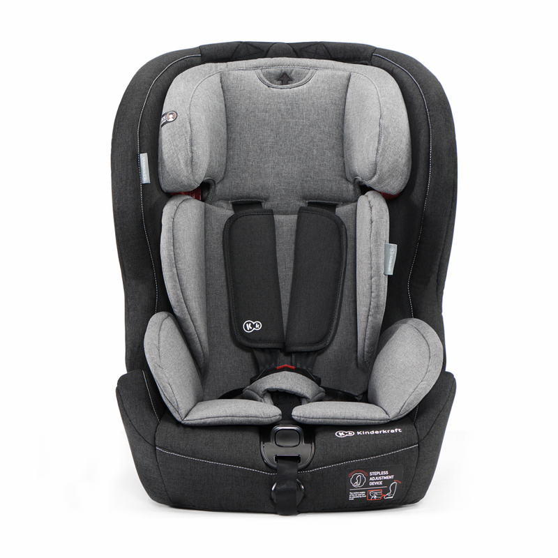 Kinderkraft Safety-First Car Seat- Black and Grey- Front View