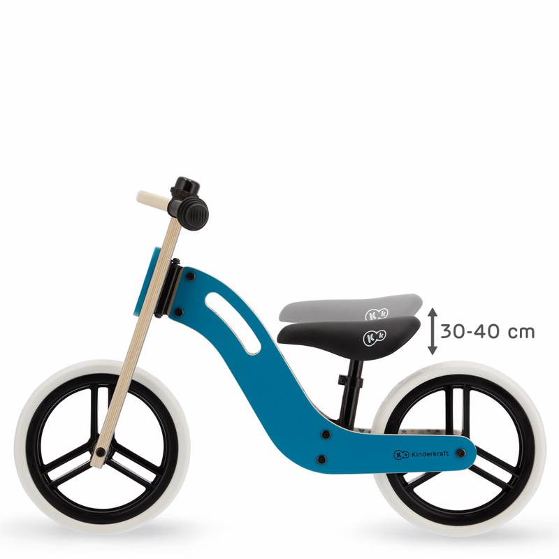 Kinderkraft Uniq Balance Bike- Turquoise- Seat Adjustments