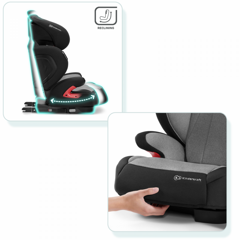 Kinderkraft Unity Car Seat- Black- Recline of seat