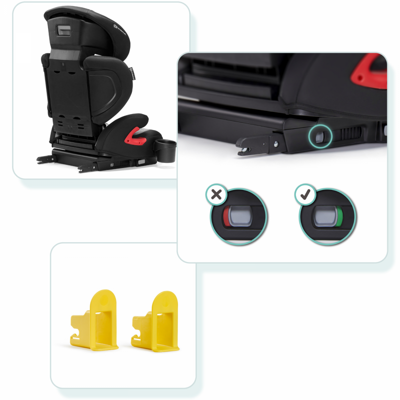 Kinderkraft Unity Car Seat- Black- Safety Fitting Indicators