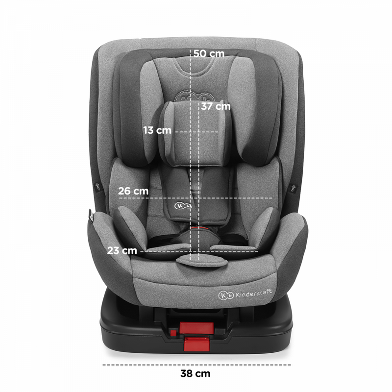 Kinderkraft Vado Group Car Seat- Black- Dimensions