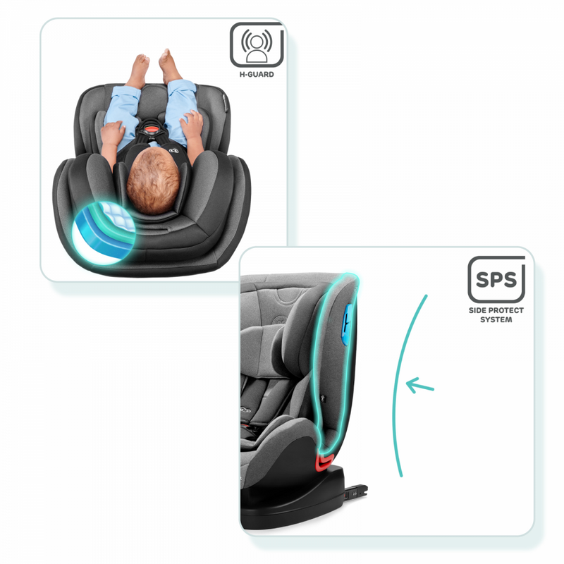 Kinderkraft Vado Group Car Seat- Black- Protection