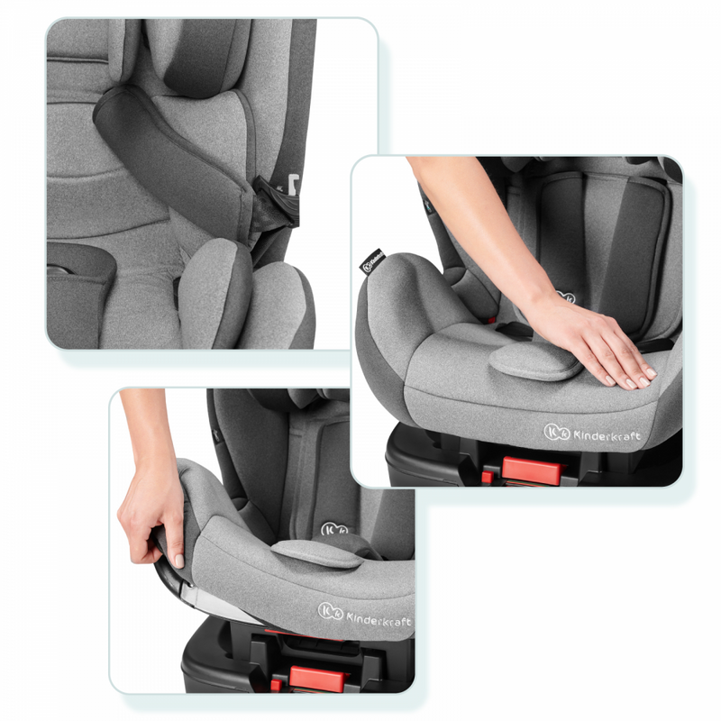 Kinderkraft Vado Group Car Seat- Black- Removable cover