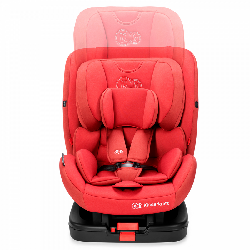 Kinderkraft Vado Safety Car Seat- Red- Headrest Adjustment