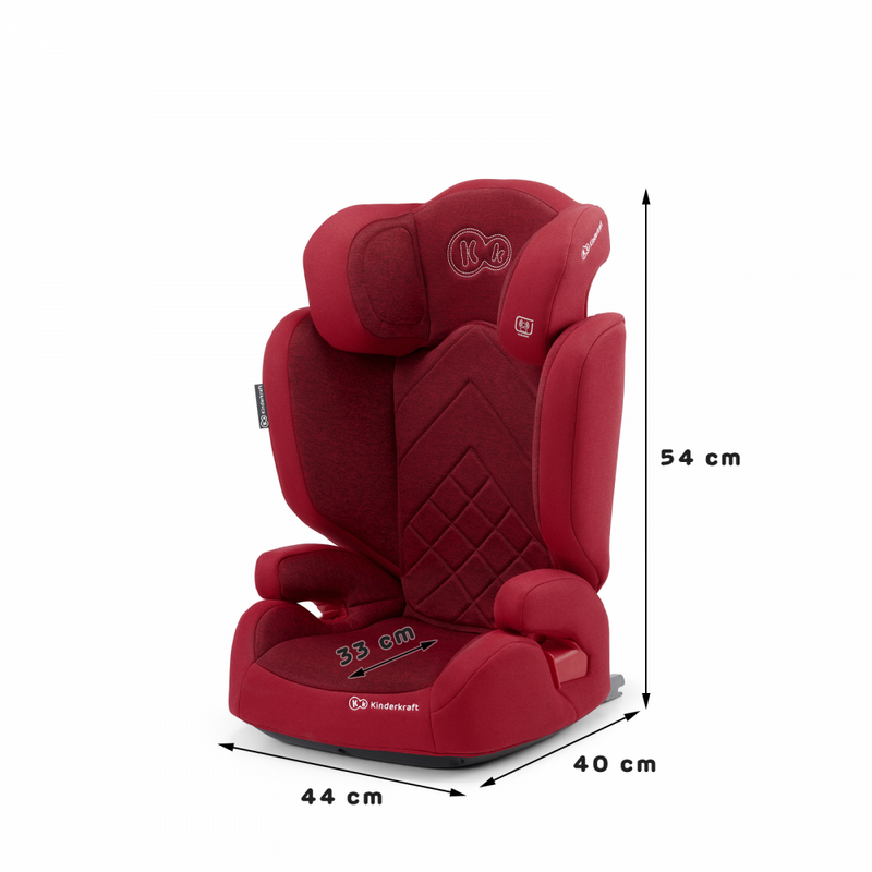 Kindkerkraft Xpans Car Seat- Red- Seat Dimensions