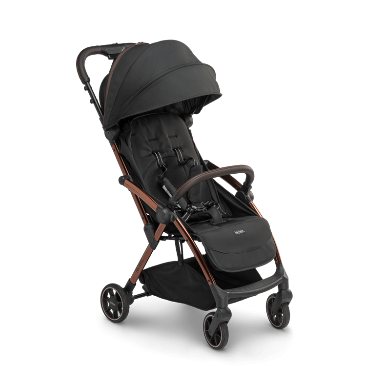 Laclerc Influencer Stroller - Black Brown - Angled View