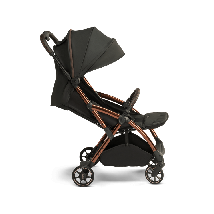 Laclerc Influencer Stroller - Black Brown - Reclinded