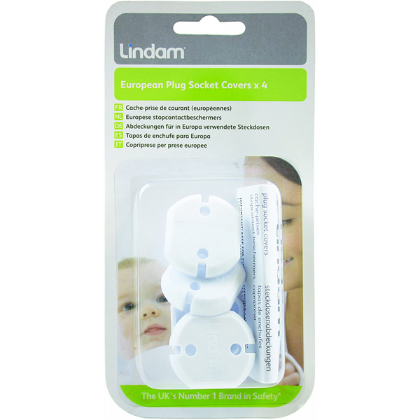 Lindam European Plug Socket Covers (Pack of 4)