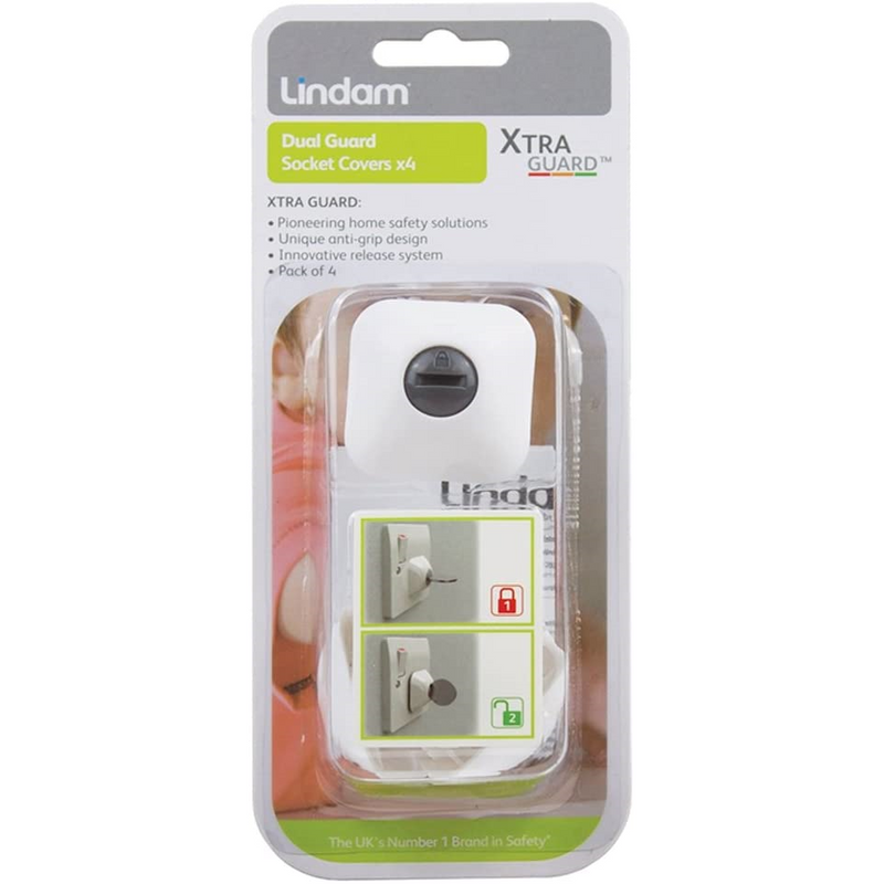 Lindam Lockable Socket Covers – 4 Piece Set