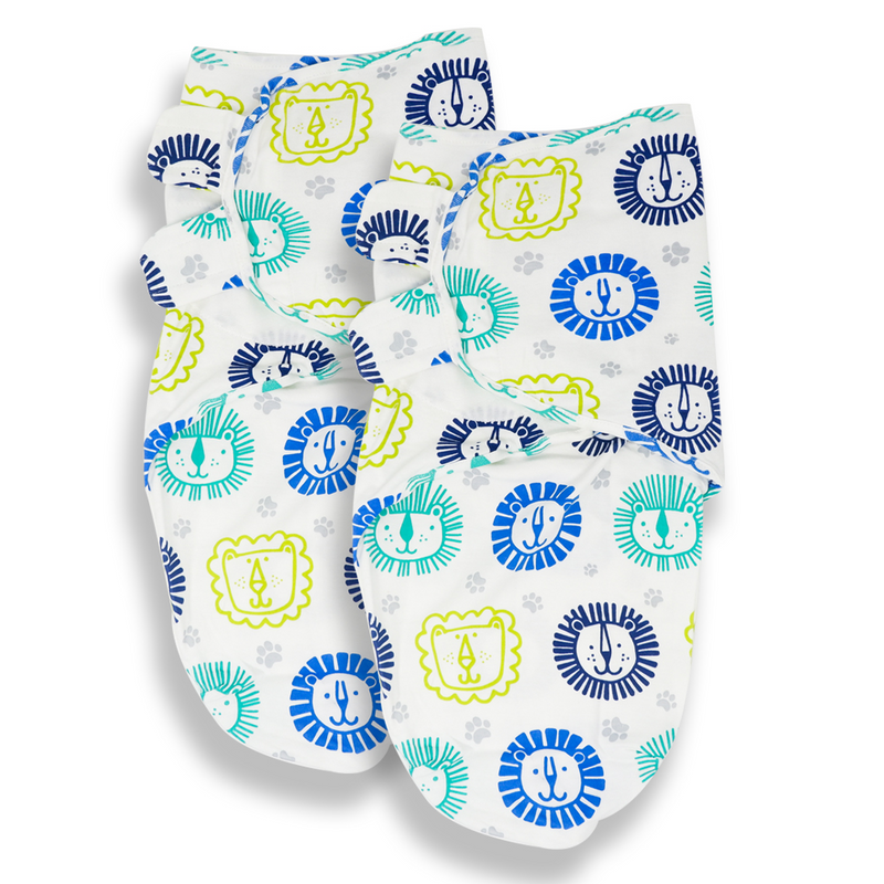Callowesse Newborn Baby Swaddle - Pack of 2 - Little Lions