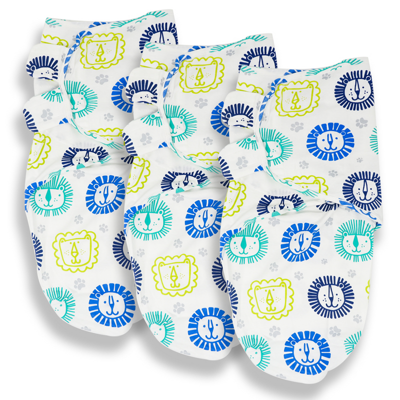 Callowesse Newborn Baby Swaddle - Pack of 3 - Little Lions