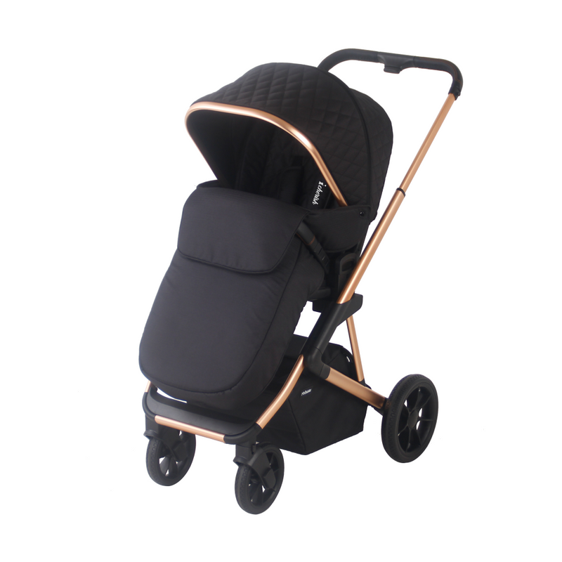 My Babiie MB500 Quilted Travel System - Rose Gold Black