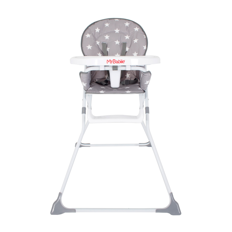 My Babiie MBHC1 Compact Highchair – Grey Stars