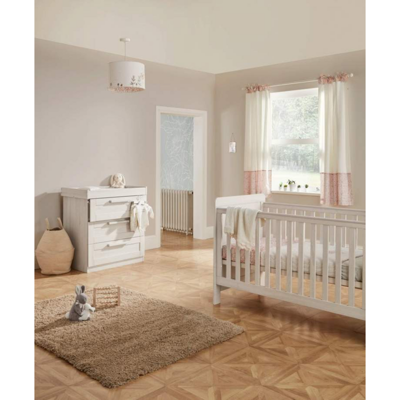 Mamas & Papas Atlas Cot bed & Dresser – Nimbus White