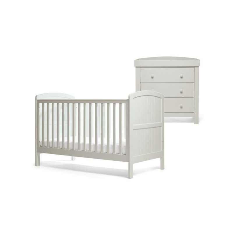 Mamas & Papas Dover Cot bed Set (Cot bed & Dresser) – Grey