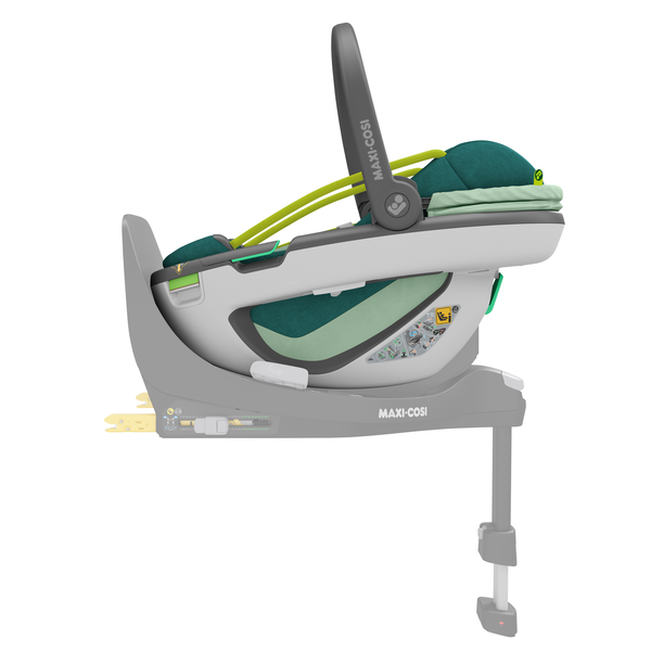Maxi Cosi Coral 360 iSize Car Seat - Neo Green - Side View