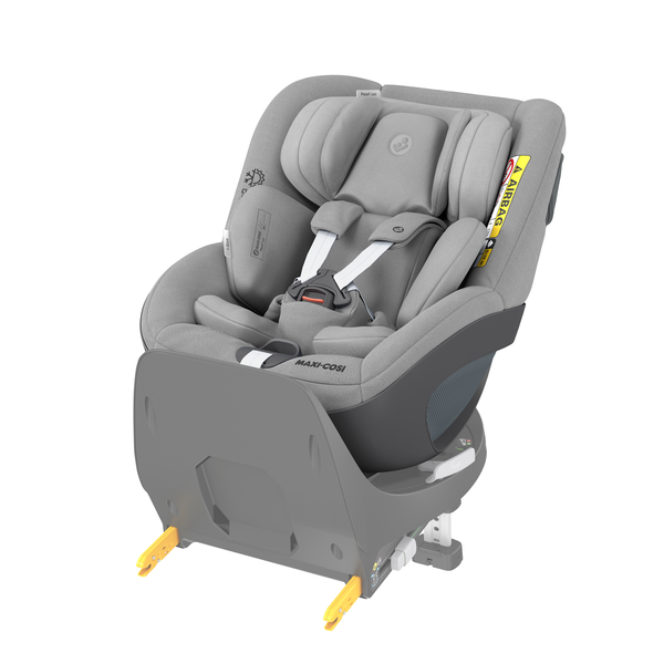 Maxi Cosi Pearl 360 i-Size Car Seat - Authentic Grey - Angled View - Base