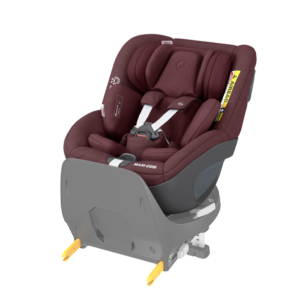 Maxi Cosi Pearl 360 i-Size Car Seat - Authentic Red - Angled View - Base