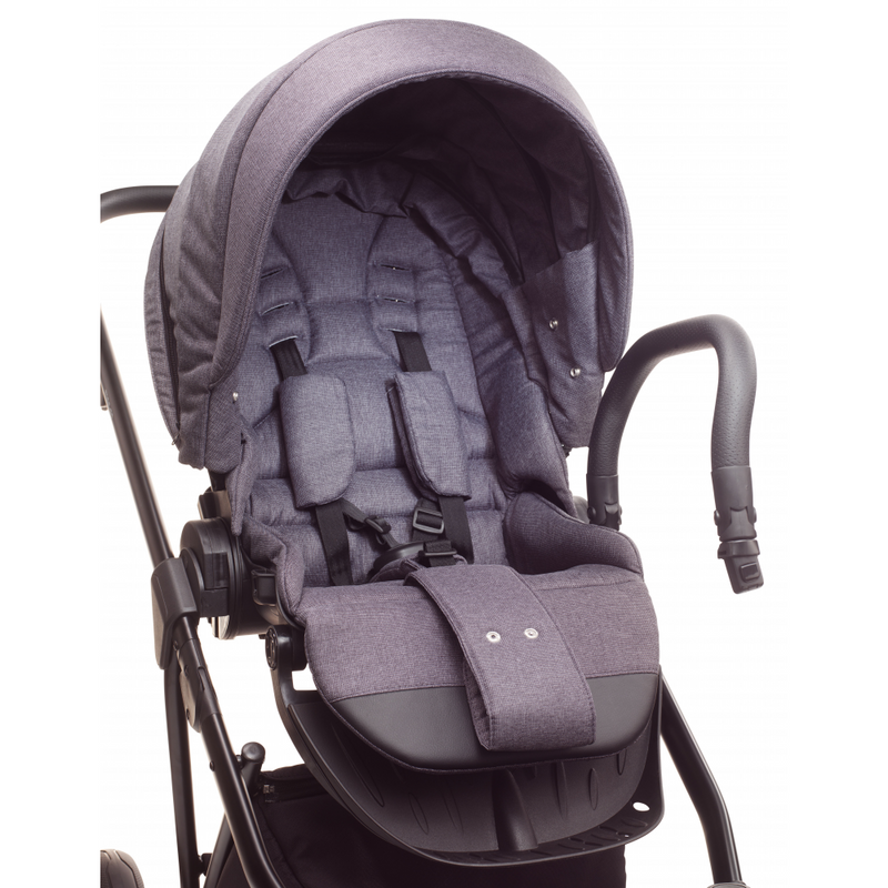 Mee-Go New Milano Plus Travel System - Midnight Grey - Removable Bumper