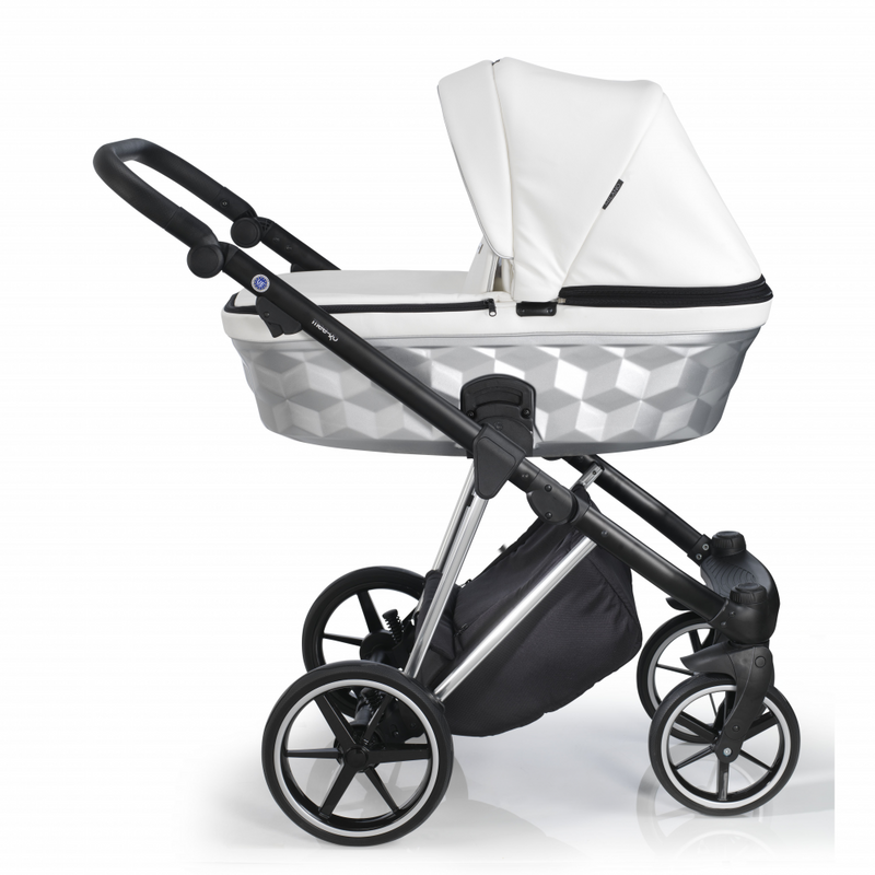 Mee-Go New Milano Special Edition Travel System - White Leatherette - Side Profile