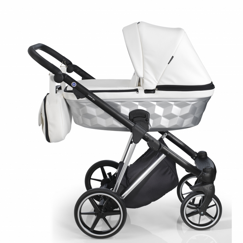 Mee-Go New Milano Special Edition Travel System - White Leatherette - Side View