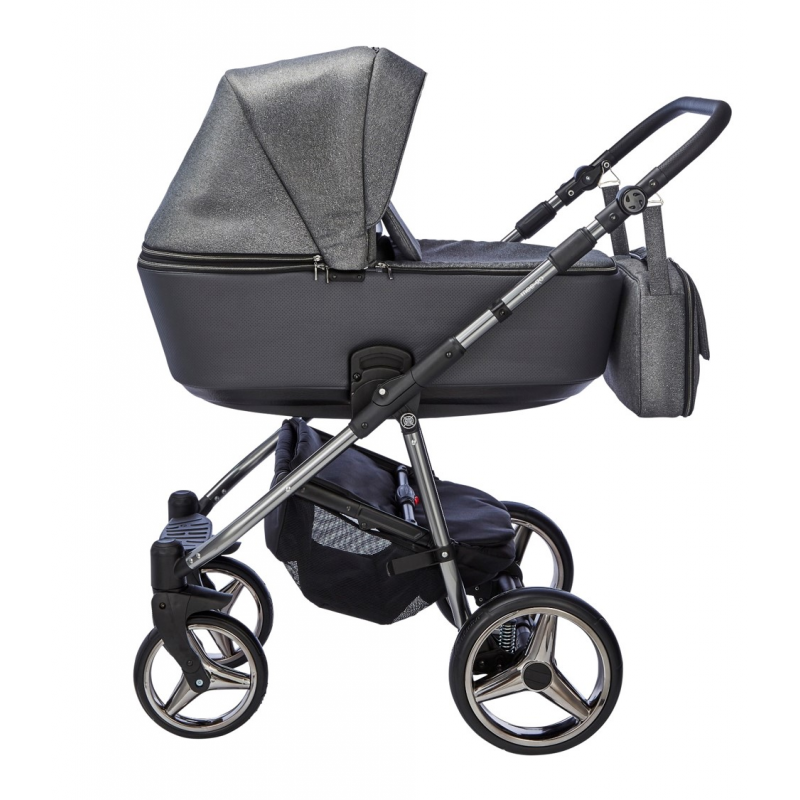Mee-go Santino Special Edition 3-in-1 Travel System Package – Gun Metal/Cloud (10 Piece Bundle)