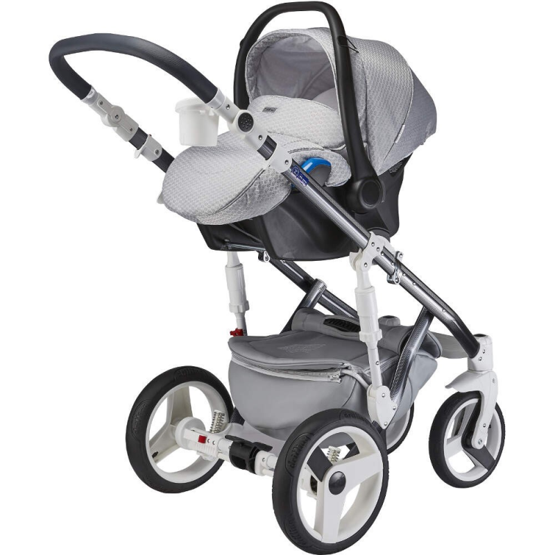 Mee-go Milano Special Edition 3-in-1 Travel System Package (10 Piece Bundle) – Silver Charm