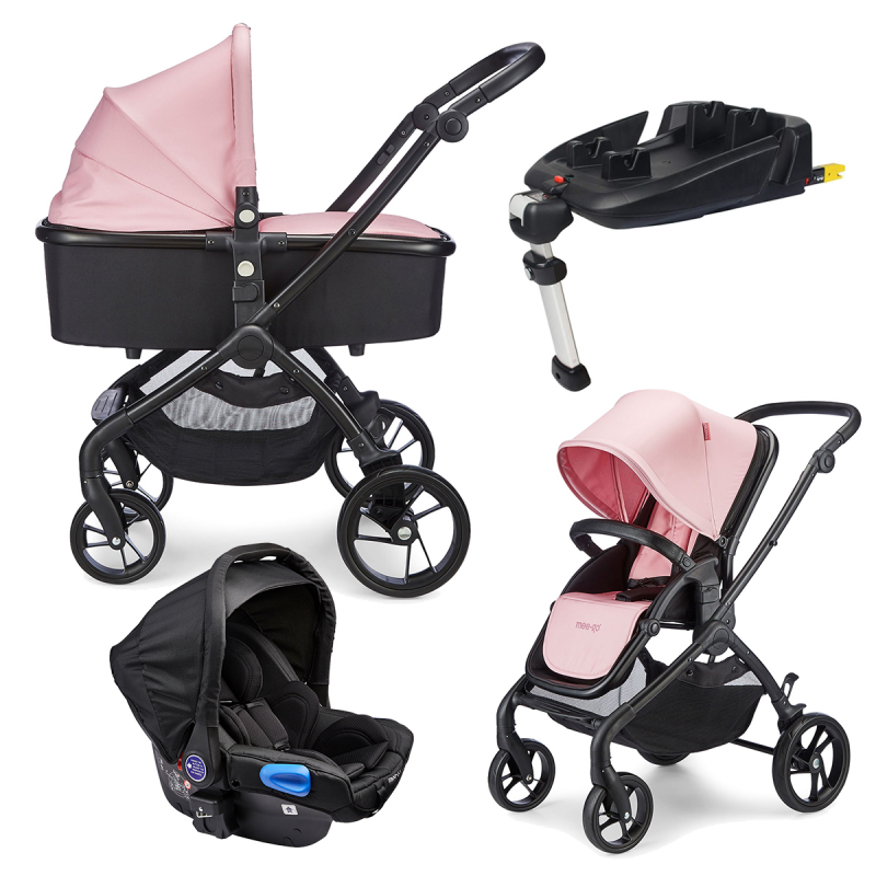 Mee-go Plumo Travel System Package With ISOFIX Base – Rose
