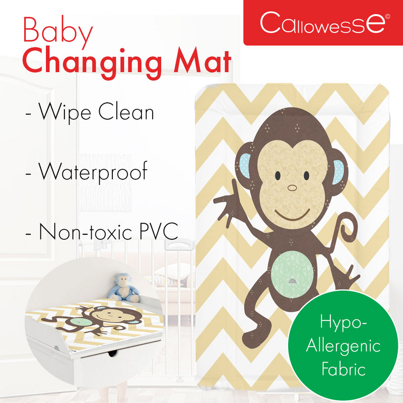 Callowesse Baby Changing Mat – Monkey Chevron