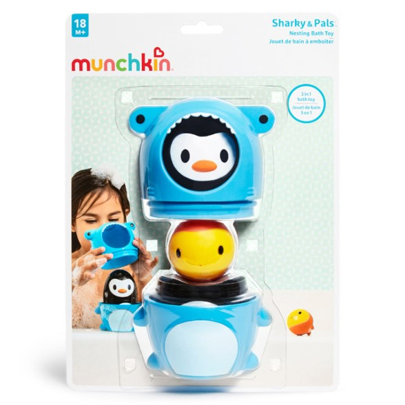 Munchkin Sharky &amp; Pals Nesting Bath Toys- Packaging
