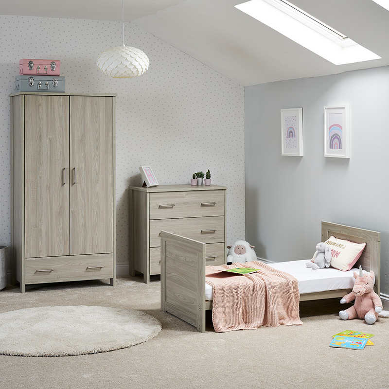Nika 3 Piece room set- Grey Wash- Toddler Bed