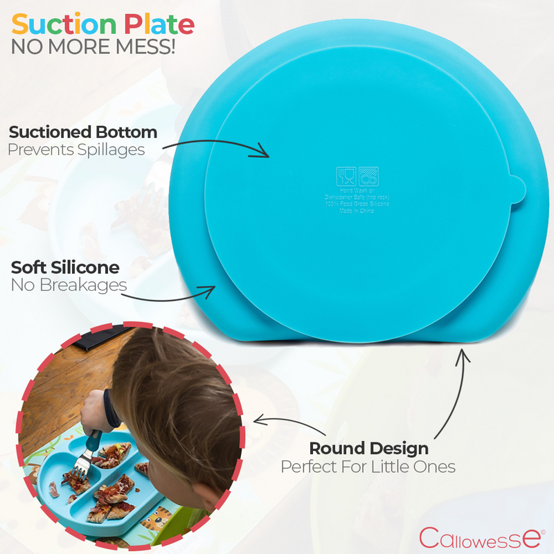 Callowesse Silicone Suction Plate- Suction Bottom